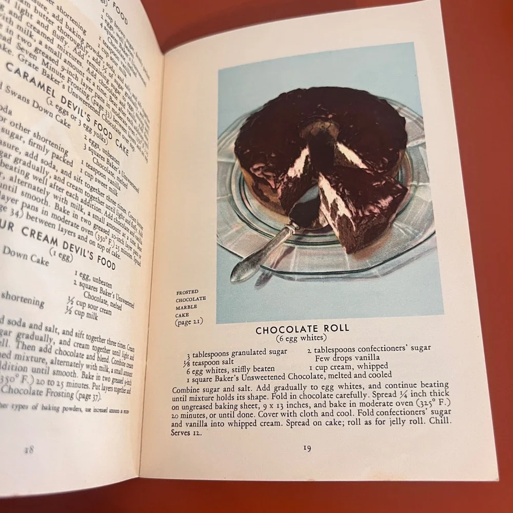 Vintage 1932 Baker's Best Chocolate Recipes Cookbook Walter Baker & Co Booklet